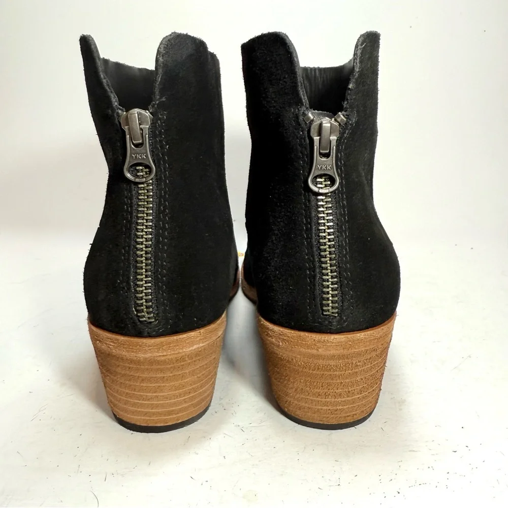 NWOT Kork-Ease Kecia Black Suede‎ Ankle Boots Women's Size 10 Leather